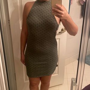 LF olive green sweater dress